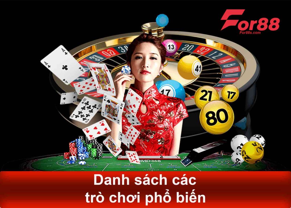 danh sách các trò chơi phổ biến